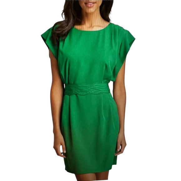 Eliza J Dresses & Skirts - Eliza J. Green Drape Sleeve Sash Belt Dress Size 10